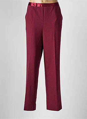 Pantalon droit taille élastique rouge DAMART femme