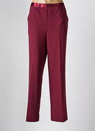 Pantalon droit taille élastique rouge DAMART femme