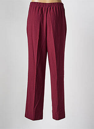 Pantalon droit taille élastique rouge DAMART femme
