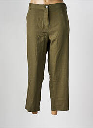 Pantalon 7/8 fermeture zippée sous rabat boutonné vert DAMART femme