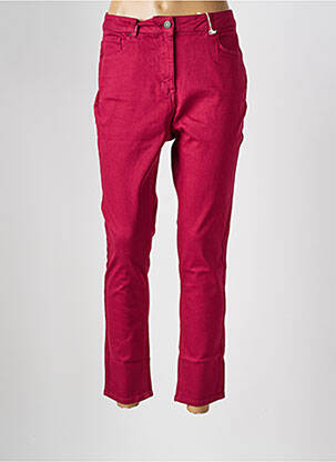 Pantalon 7/8 fermeture zippée sous rabat boutonné violet DAMART femme