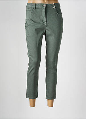 Pantalon 7/8 fermeture zippée sous rabat boutonné vert DAMART femme