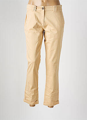 Pantalon 7/8 fermeture zippée sous rabat boutonné beige DAMART femme