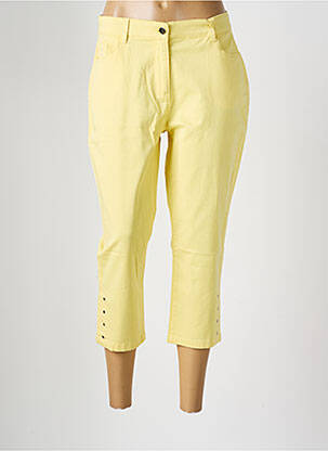 Pantacourt coupe droite jaune DAMART femme