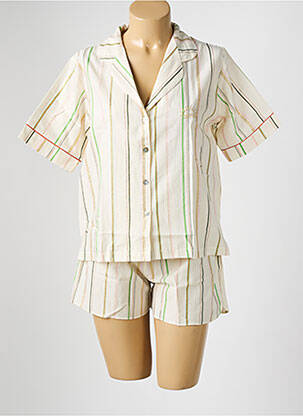 Pyjama coupe droite beige ARTHUR femme