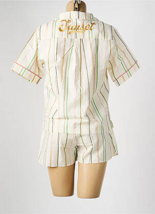Pyjama coupe droite beige ARTHUR femme