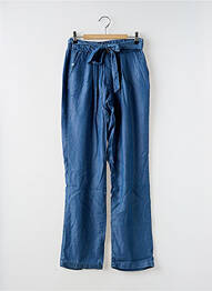 Pantalon droit tissage popeline taille normale bleu DAMART femme