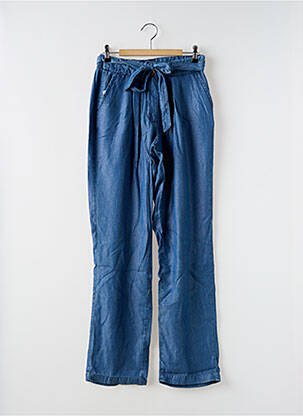 Pantalon droit tissage popeline taille normale bleu DAMART femme