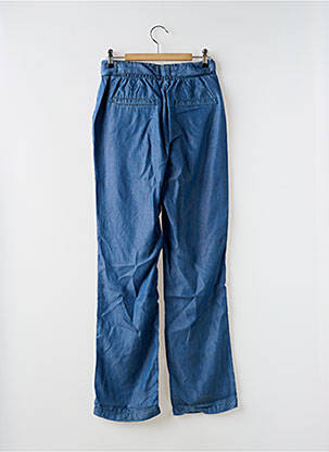 Pantalon droit tissage popeline taille normale bleu DAMART femme