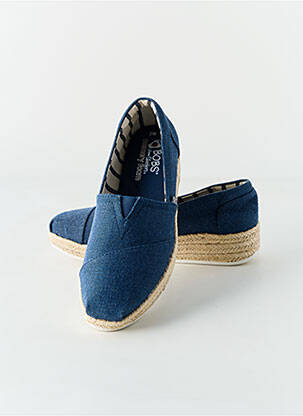 Espadrilles talon de 4 à 6cm bleu SKECHERS femme