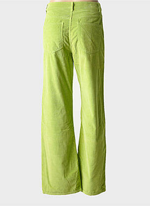 Pantalon large fermeture zippée sous rabat boutonné taille normale vert TEDDY SMITH femme