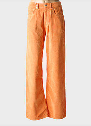 Pantalon large fermeture zippée sous rabat boutonné taille normale orange TEDDY SMITH femme