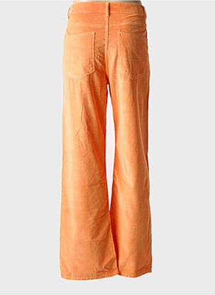 Pantalon large fermeture zippée sous rabat boutonné taille normale orange TEDDY SMITH femme