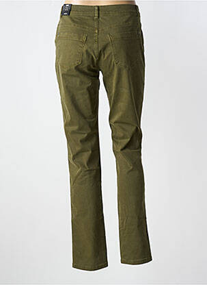 Pantalon slim tissage popeline taille normale vert JENSEN femme