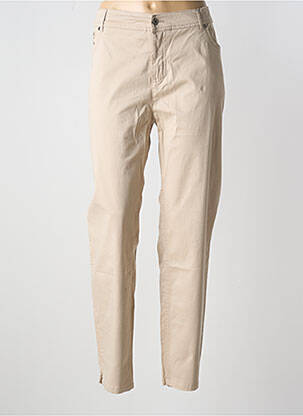 Pantalon droit stretch taille normale beige JENSEN femme