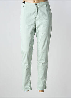 Pantalon slim tissage popeline taille normale vert TEDDY SMITH femme
