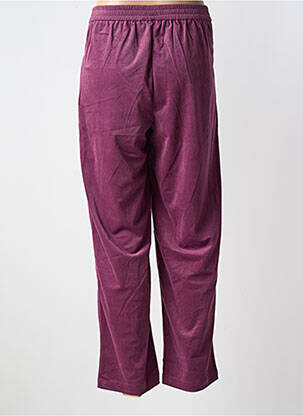 Pantalon large fermeture zippée sous rabat boutonné taille normale violet MOLLY BRACKEN femme