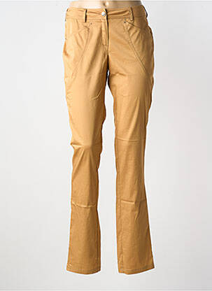 Pantalon slim marron NATHALIE CHAIZE pour femme