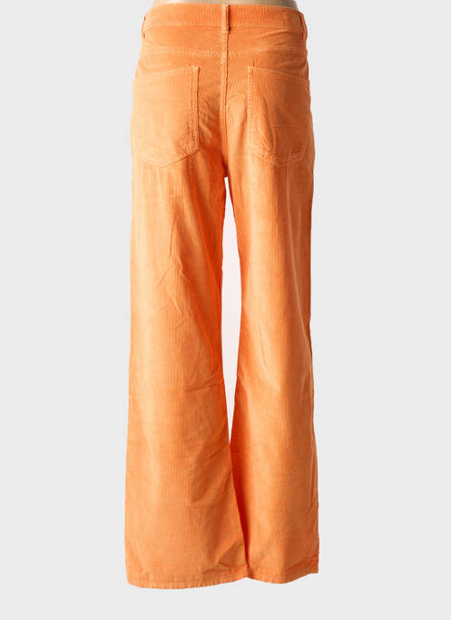 Pantalon large fermeture zippée sous rabat boutonné taille normale orange TEDDY SMITH femme