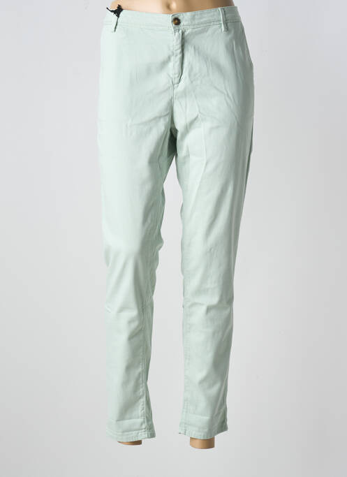 Pantalon slim tissage popeline taille normale vert TEDDY SMITH femme