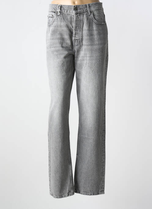 Jeans coupe droite gris TEDDY SMITH femme