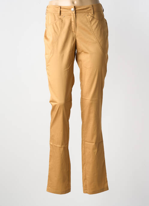 Pantalon slim marron NATHALIE CHAIZE pour femme