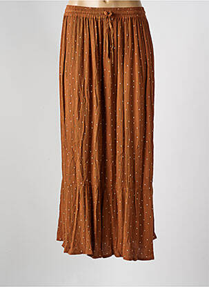 Jupe longue imprimé fantaisie marron JENSEN femme