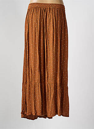 Jupe longue imprimé fantaisie marron JENSEN femme
