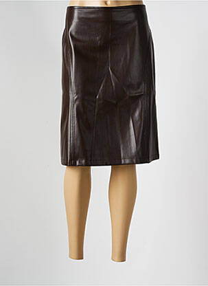 Jupe mi-longue marron PAZ TORRAS pour femme