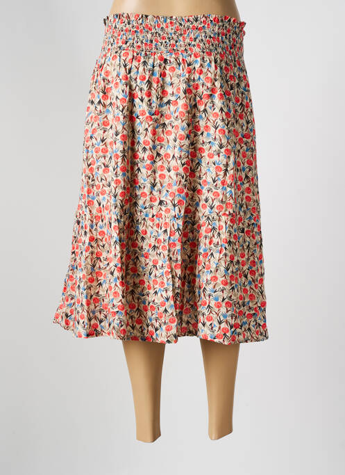 Jupe mi-longue beige JENSEN pour femme