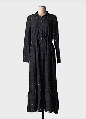 Robe longue manches longues manches longues noir SALSA femme