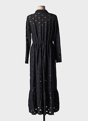 Robe longue manches longues manches longues noir SALSA femme