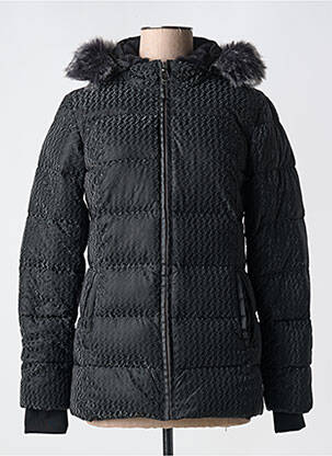 Doudoune poches a capuche noir TEDDY SMITH femme