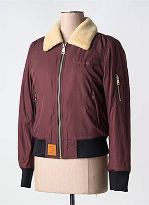 Doudoune manches longues sans capuche rouge BOMBERS femme