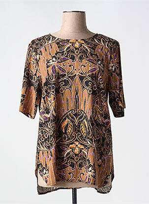 Tunique manches courtes manches mi-longues marron CISO femme