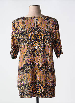 Tunique manches courtes manches mi-longues marron CISO femme