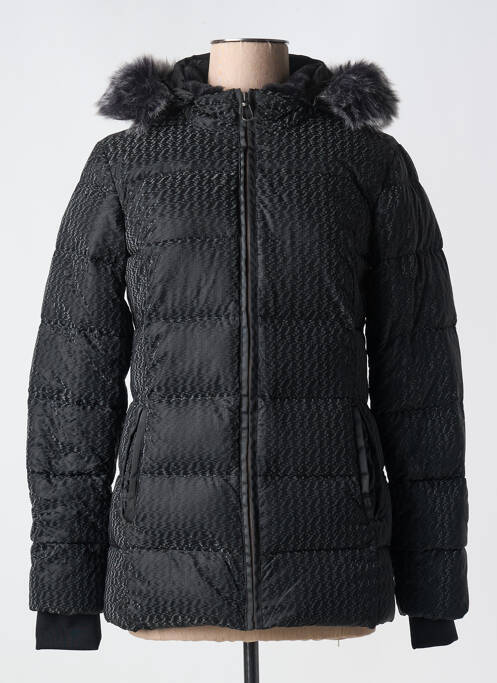 Doudoune poches a capuche noir TEDDY SMITH femme