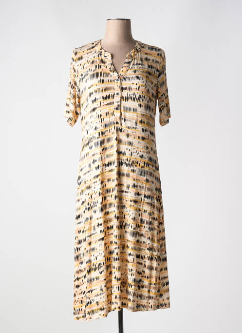 Robe mi-longue beige SIGNATURE pour femme