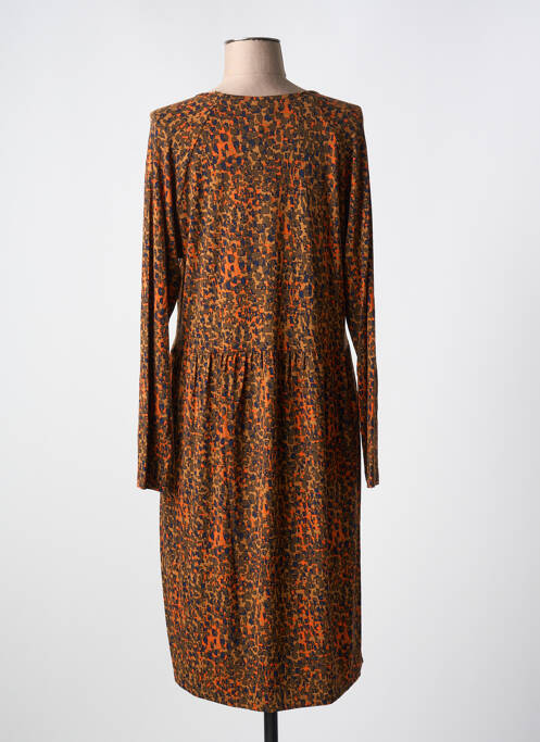 Robe mi-longue orange CISO pour femme