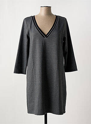 Robe mi-longue manches longues manches longues gris LPB femme