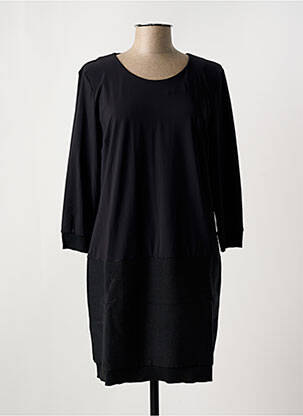 Robe courte fermeture zippée au dos manches longues noir EVA KAYAN femme