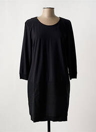 Robe courte fermeture zippée au dos manches longues noir EVA KAYAN femme