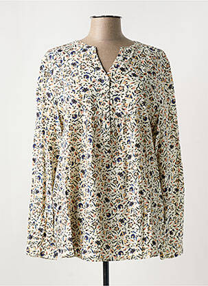 Chemisier imprimé fleurs manches longues blanc JENSEN femme