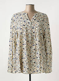 Chemisier imprimé fleurs manches longues blanc JENSEN femme