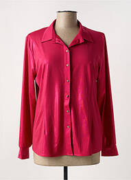 Chemisier coupe droite manches longues rose NATHALIE CHAIZE femme