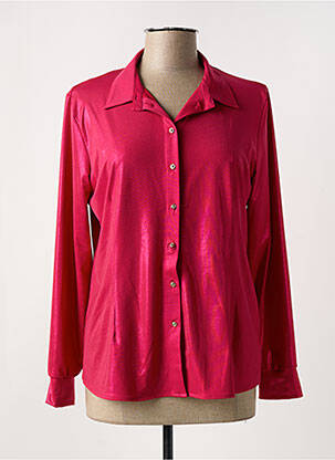 Chemisier coupe droite manches longues rose NATHALIE CHAIZE femme