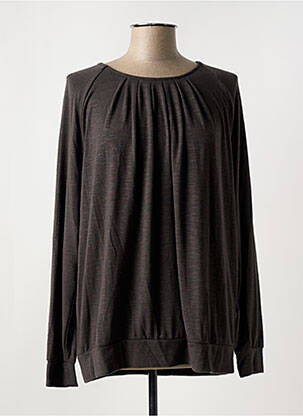 Pull coupe droite manches longues gris CISO femme