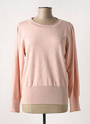 Pull resserrée sur le bas manches longues rose JENSEN femme