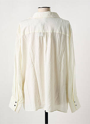 Blouse tissage popeline manches longues blanc JENSEN femme