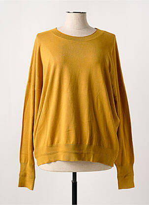 Pull coupe droite manches longues jaune JENSEN femme